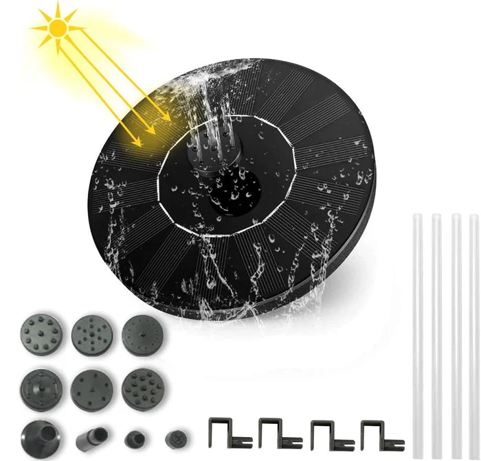 Solar-Springbrunnen mit 4 Düsen für Garten und Teich -    Zorenza