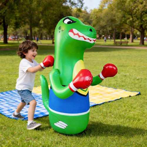 Aufblasbare Boxfigur für Kinder – Sandbasis und Pumpe -    Zorenza