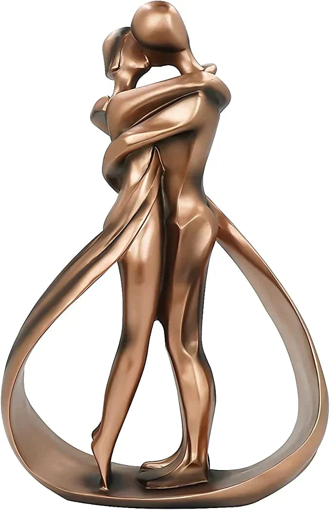 Umarmungs-Skulptur Paar Bronze – Dekorative Figur für Zuhause Zorenza