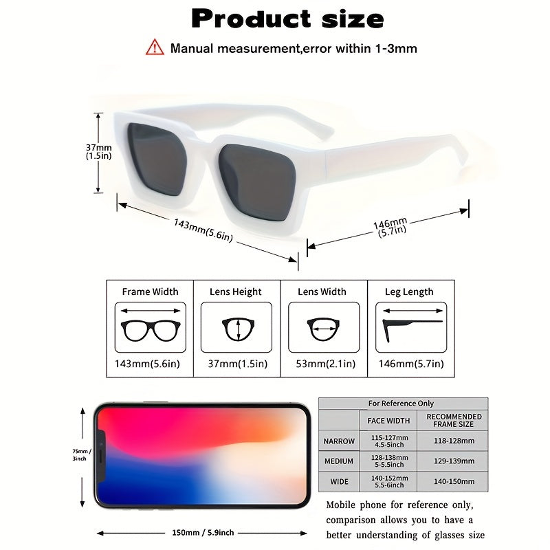 Sonnenbrille Y2K Retro – Eckiges Design für Damen und Herren -    Zorenza