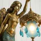 Meerjungfrau Wandlampe LED – Atmosphärisches Licht, antikes Bronze-Design -    Zorenza