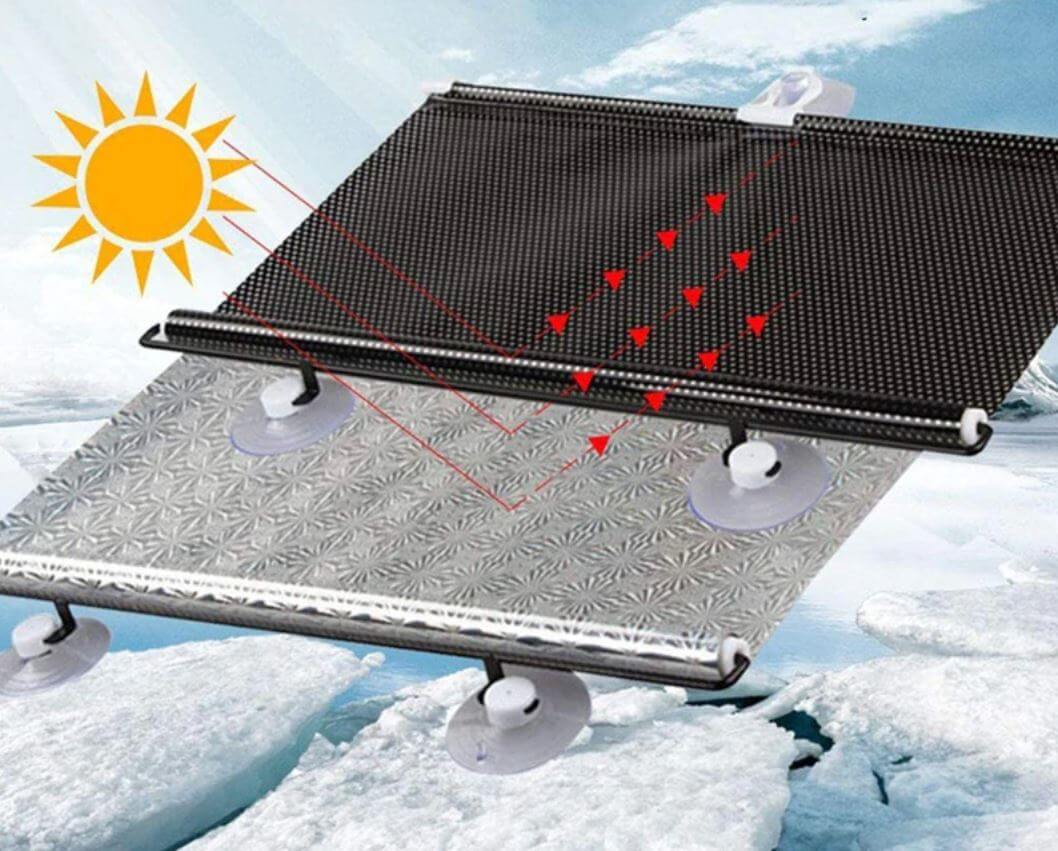 Auto-Sonnenschutz ausziehbar mit Saugnapf-Befestigung -    Zorenza