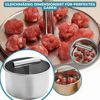 Fleischbällchenformer Edelstahl mit ergonomischem Griff -    Zorenza