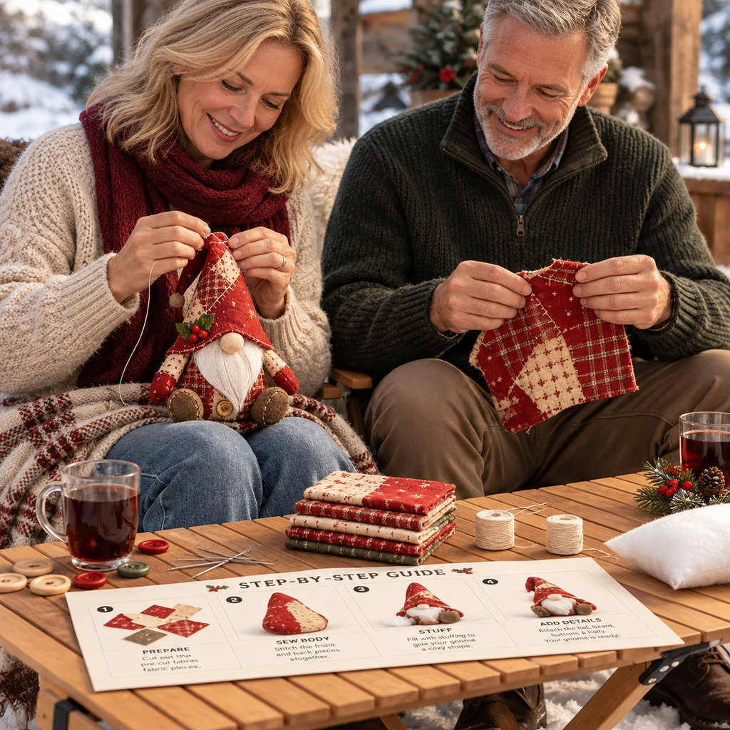 Patchwork-Puppen Nähset – Filz DIY Kit für 4 Stoffpuppen -    Zorenza