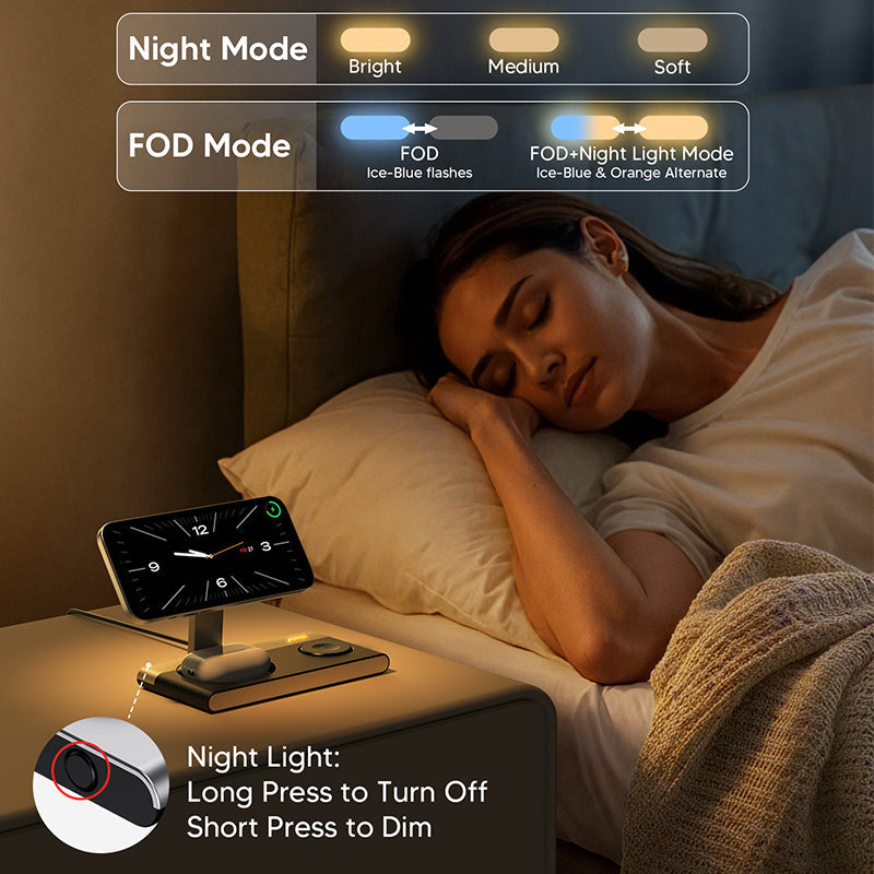 Wireless Ladestation 3-in-1 faltbar magnetisch für Smartphone -    Zorenza