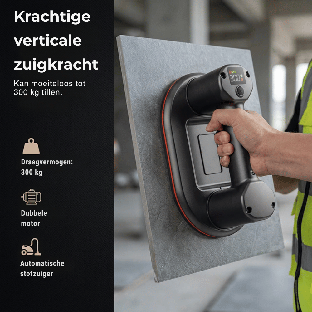 Elektrischer Glaslifter 300 kg Tragkraft mit Saugnapf-Technologie -    Zorenza