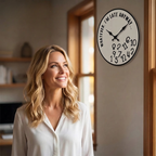 Wanduhr Durcheinandergewürfelte Zahlen – Modernes Design -    Zorenza