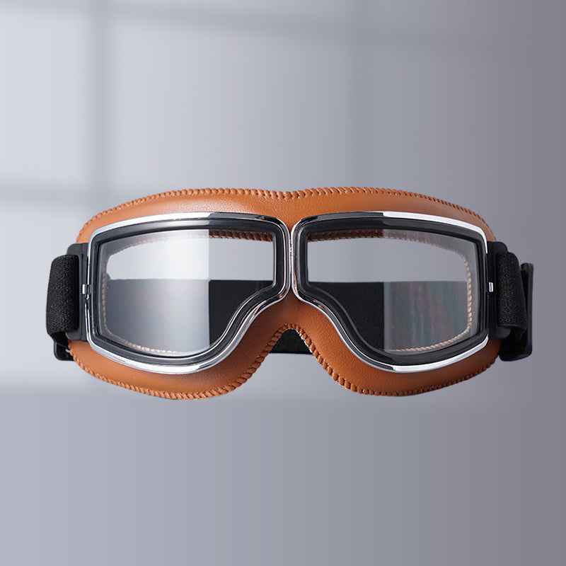 Motorradbrille Vintage mit einstellbarem Band -    Zorenza