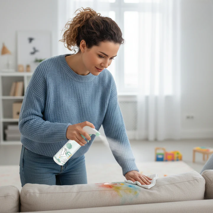Fleckenentferner-Spray für Textilien – Flecken weg, kein Tropfen Zorenza