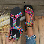 Damen-Sandalen mit Ethnomuster -    Zorenza