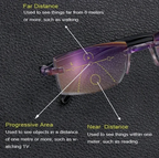Lesebrille progressiv mit Blaulichtfilter – Multifokale Gleitsichtbrille -    Zorenza