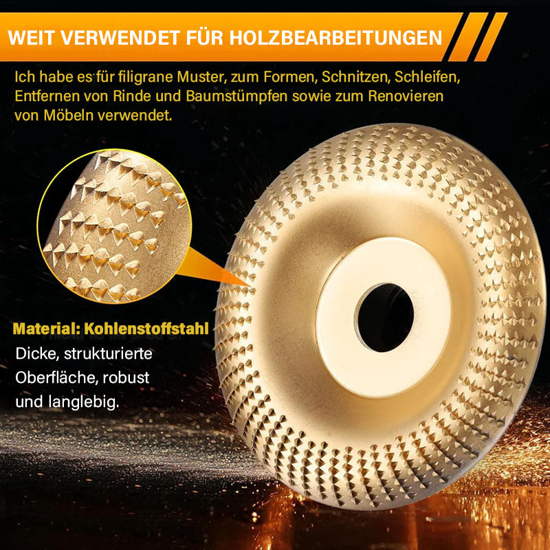 Holzschleifscheiben-Set für Winkelschleifer – 3 Formen -    Zorenza