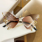 Sonnenbrille Schmetterling mit Kristallverzierung -    Zorenza