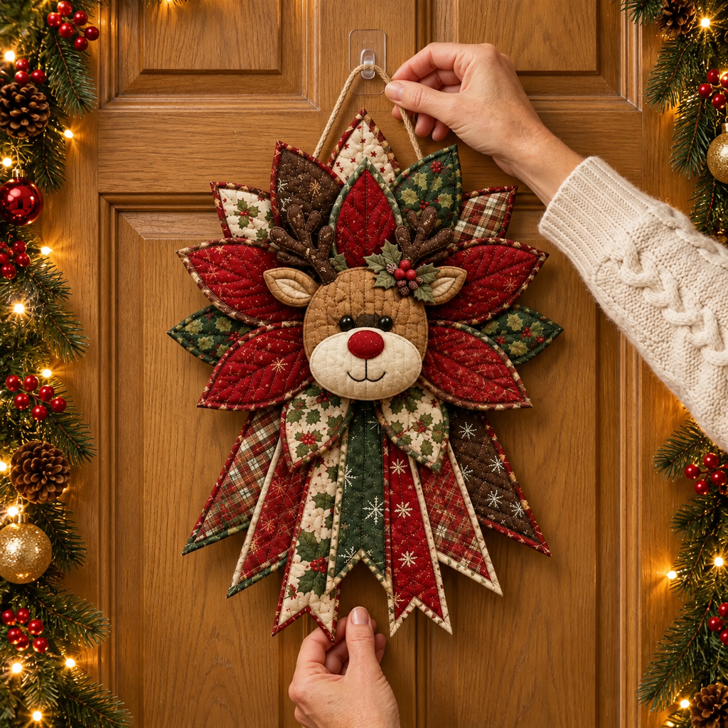 Nähset Weihnachtsfigur zum Selbernähen – Stoff-Ornament für die Tür -    Zorenza