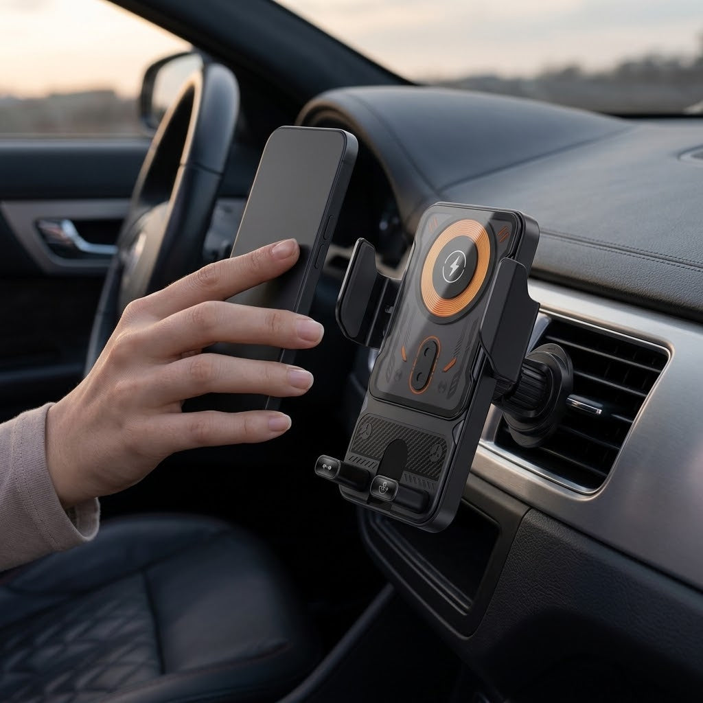 Auto-Handyhalterung mit kabellosem Laden 15 W und automatischer Klemme -    Zorenza