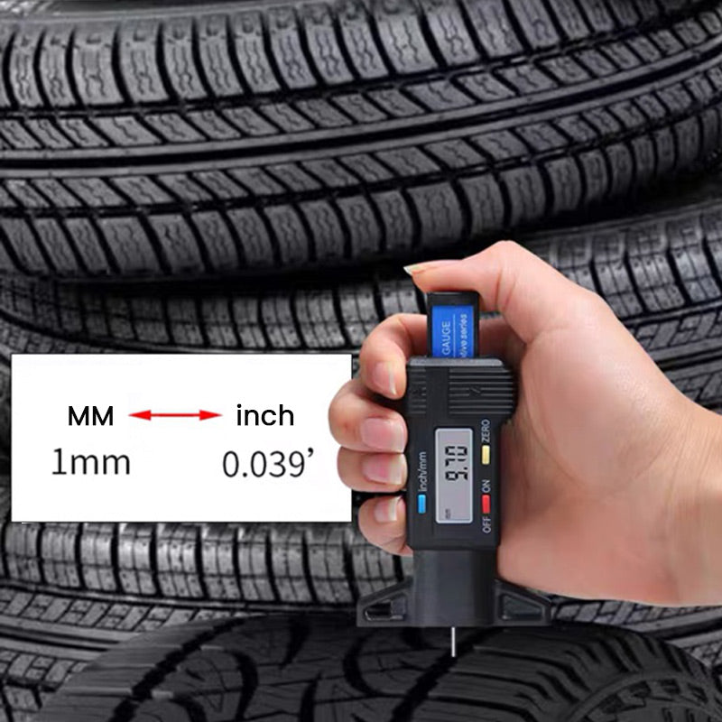 Reifenprofilmesser Digital mit LCD-Display -    Zorenza
