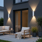 LED Außenwandleuchte Up & Down, IP65, Aluminium, Schwarz/Weiß, 10–41 cm -    Zorenza