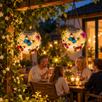 Solarlaterne Eisen mit Schmetterlingsmotiv – Garten und Terrasse -    Zorenza