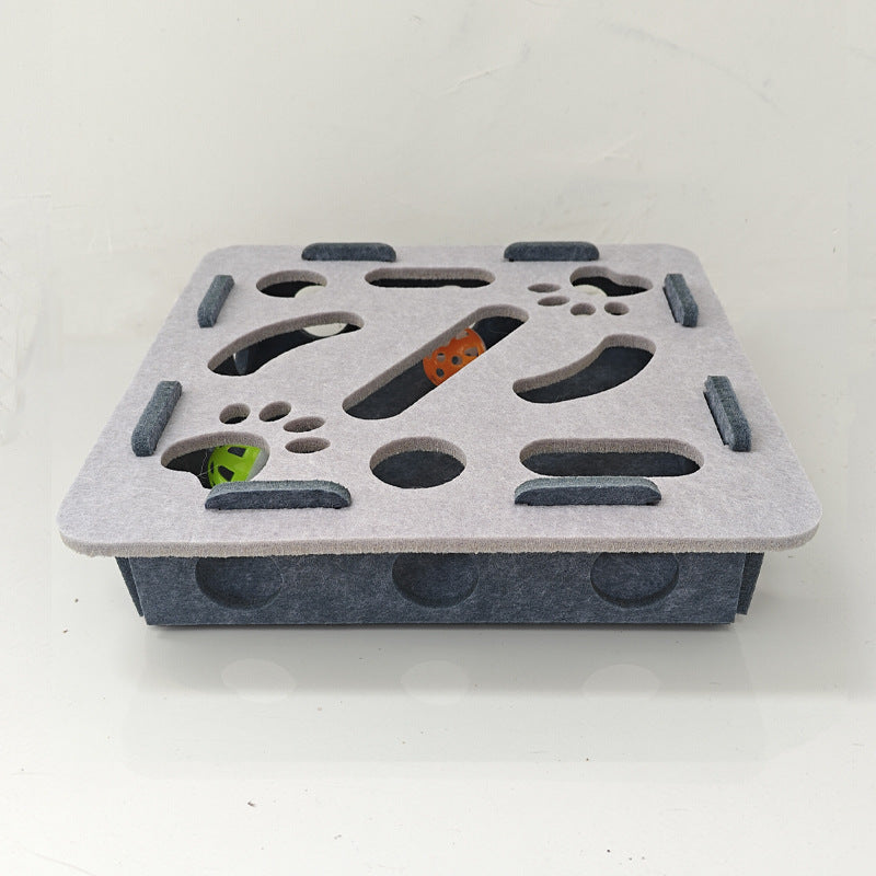 Katzenspielzeug Puzzle-Box mit Filz -    Zorenza