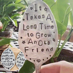 Garten-Pflanzenstecker Eisen mit Spruch -    Zorenza