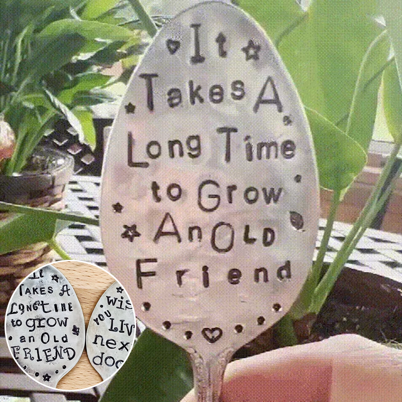 Garten-Pflanzenstecker Eisen mit Spruch -    Zorenza