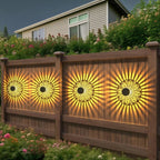 Solar-Wandleuchten Set mit Pfingstrosen-Schattenspiel Zorenza