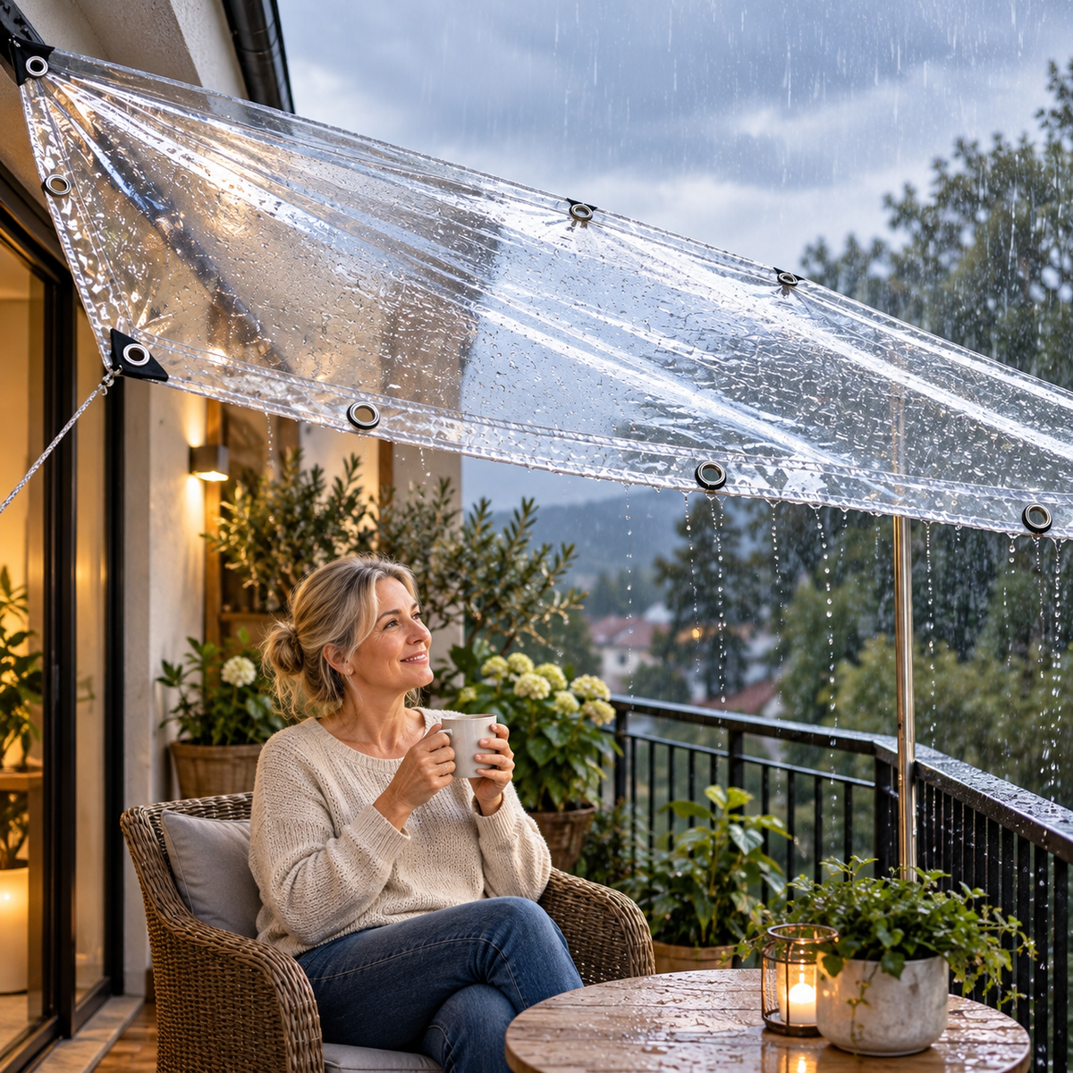 Schutzplane PVC transparent wetterfest -    Zorenza