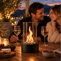 Tischkamin Bioethanol Schwarz mit Glaszylinder -    Zorenza