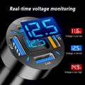 Auto-Ladegerät mit USB-C PD und QC 3.0 – LED-Voltmeter -    Zorenza