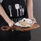Walnuss-Schneidebrett 2er-Set aus Massivholz – mit Schlaufengriff zum Aufhängen -    Zorenza