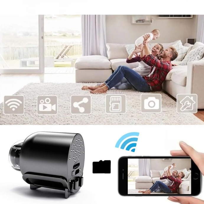 Mini Überwachungskamera 1080p HD — WLAN & 4G, App-Steuerung mit Nachtsicht & Bewegungsalarm -    Zorenza