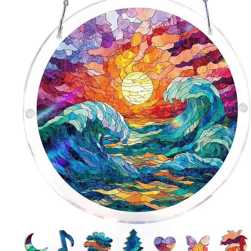 Sonnenfänger Acryl rund 18,8 cm – Farbspektrum-Design -    Zorenza