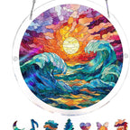 Sonnenfänger Acryl rund 18,8 cm – Farbspektrum-Design -    Zorenza
