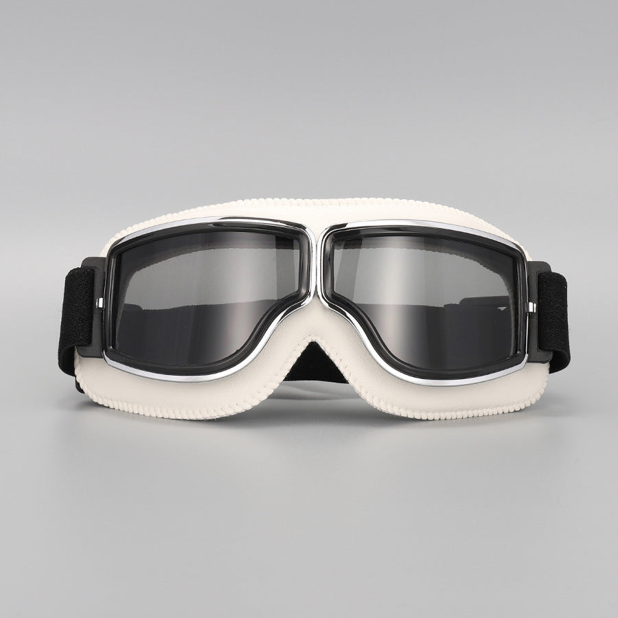 Motorradbrille im Vintage-Stil mit klarer Sicht -    Zorenza