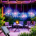 Solar-Feuerwerkslichter mit 200 LEDs - Warmweiß, Weiß, Bunt Zorenza