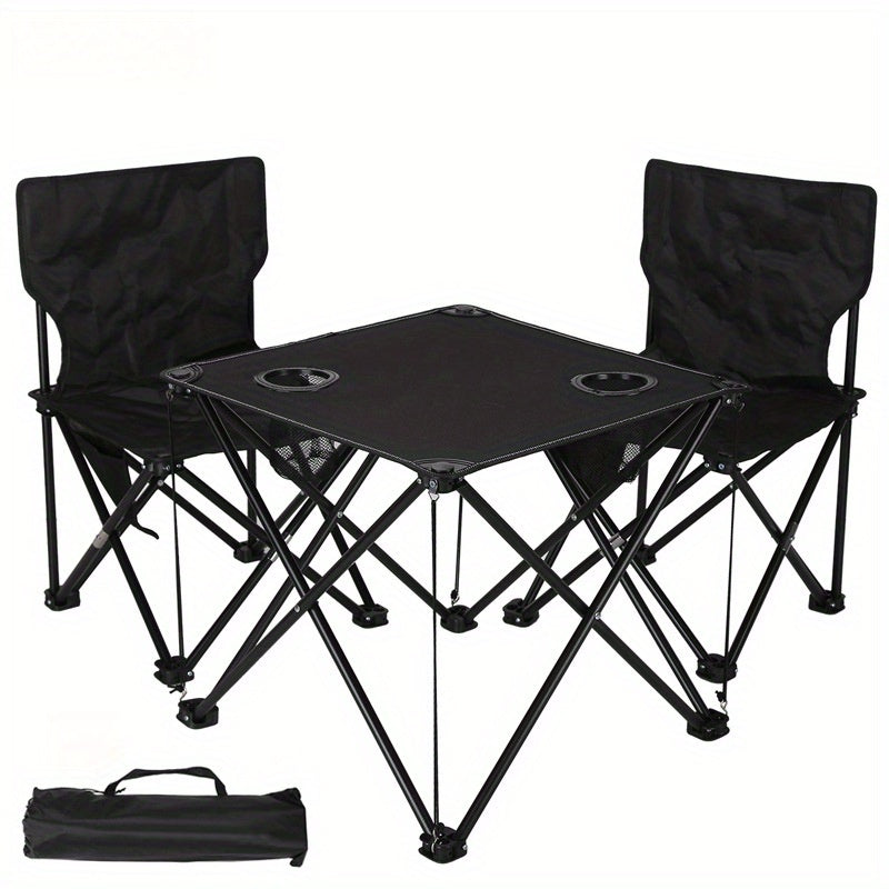 Klappbares Camping-Möbelset mit Oxford-Stoff und Metallrahmen -    Zorenza