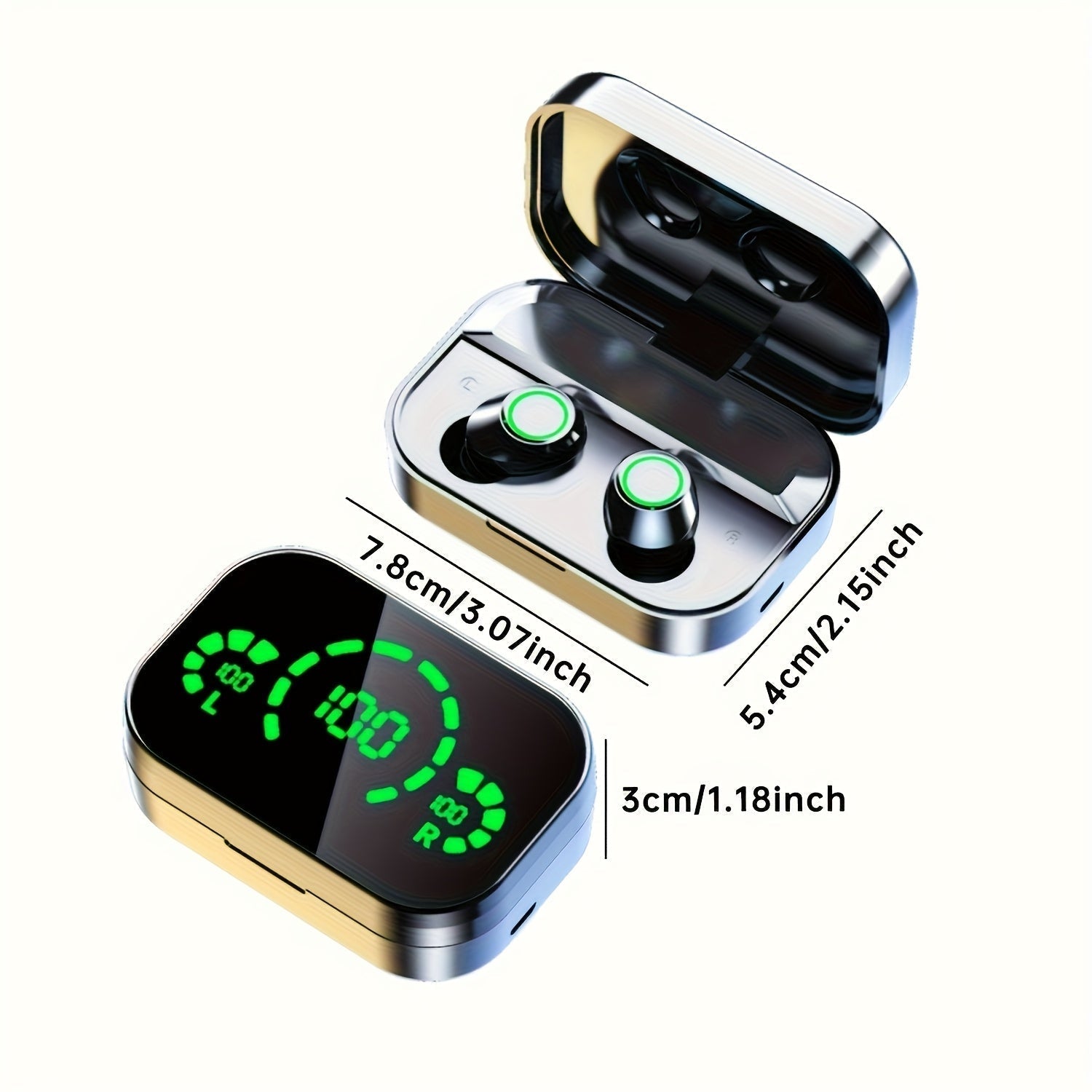 Bluetooth-Kopfhörer In-Ear mit LED-Ladecase -    Zorenza
