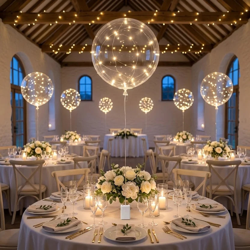 LED-Luftballons Set – Leuchtende Deko für Hochzeit, Geburtstag & Garten -    Zorenza