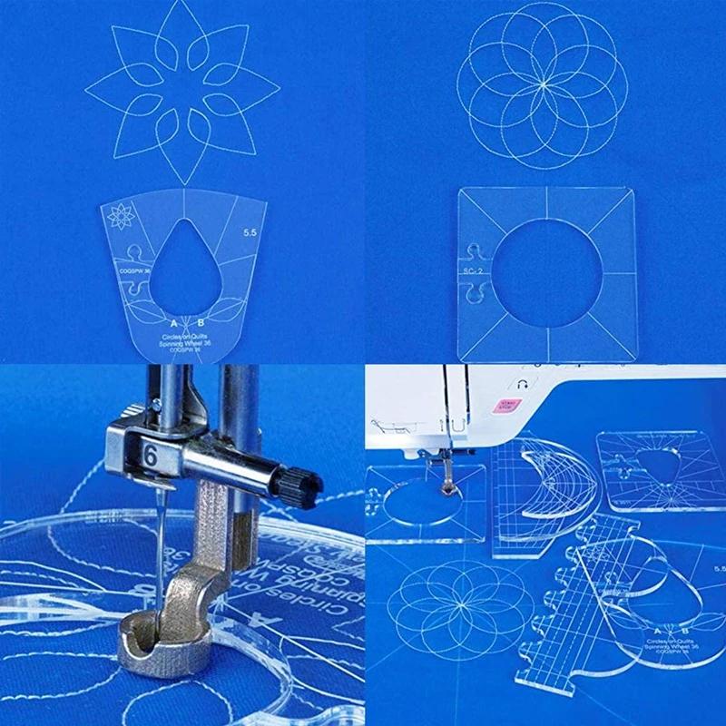 Quilt-Schablonen-Set Acryl – Professionelle Nähvorlagen für Patchwork -    Zorenza
