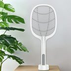 Elektrische Fliegenklatsche mit Moskito-Lampe – 2-in-1 USB Aufladbar -    Zorenza