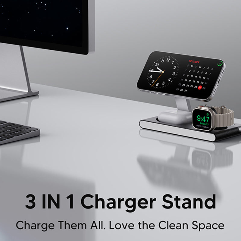 Wireless Ladestation 3-in-1 faltbar magnetisch für Smartphone -    Zorenza