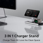 Ladestation 3-in-1 faltbar magnetisch für Smartphone Watch Earbuds -    Zorenza