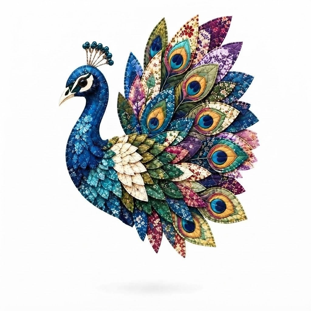 3D Stoff-Patchwork Vogel Bastelset -    Zorenza