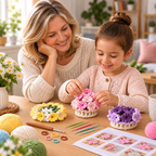 Häkel-Set Blumen-Untersetzer mit Anleitung -    Zorenza