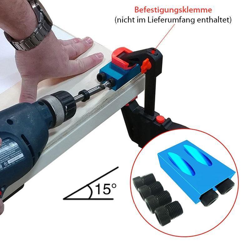 Schrägbohrer-Positionierer für Holzarbeiten – 15° Winkel -    Zorenza