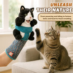 Katzenhandschuh mit Plüschpuppe – Spielen ohne Kratzer Zorenza