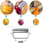 Edelstahl Gemüseschäler mit Julienne-Klinge – 2-in-1 Funktion -    Zorenza