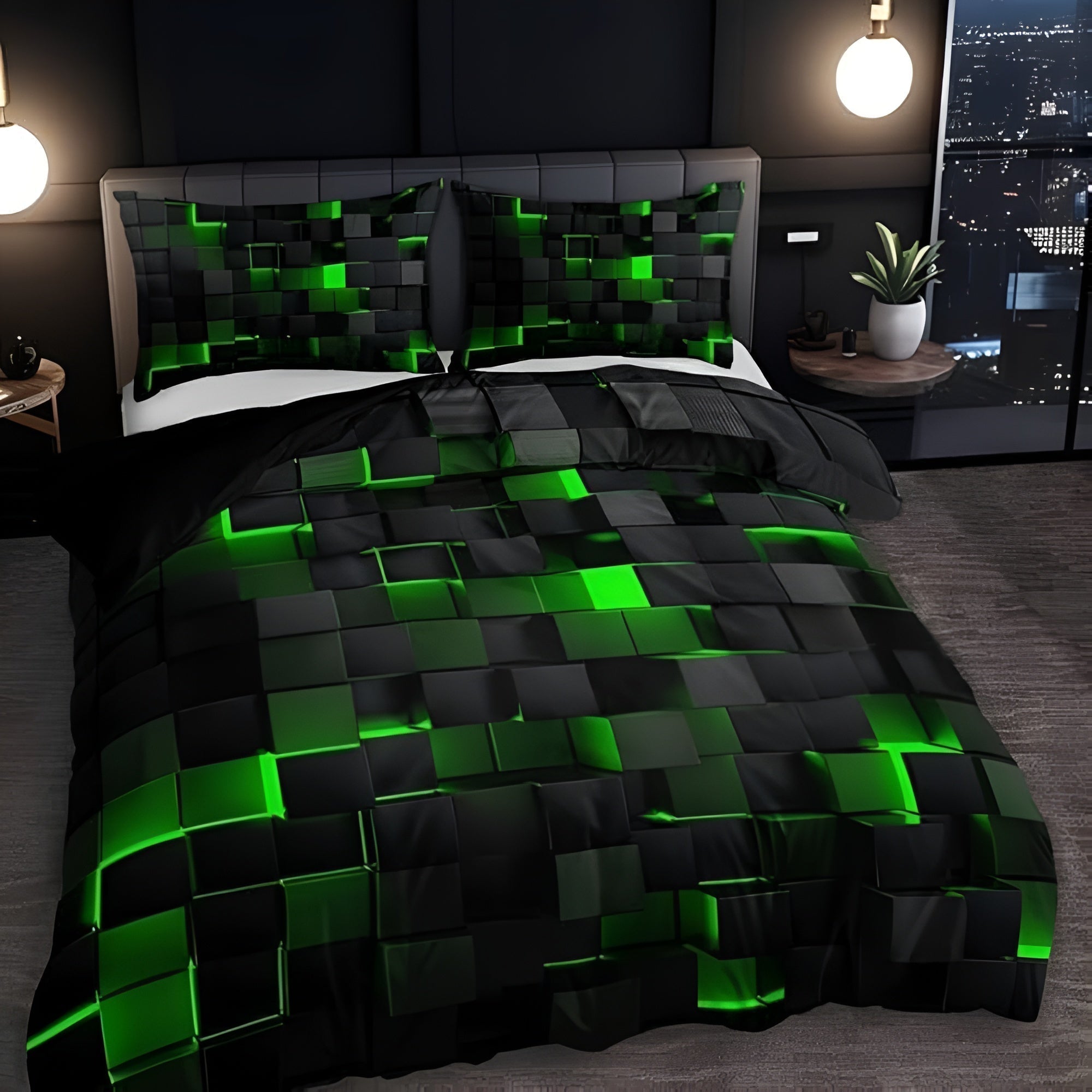 Bettwäsche mit 3D-Muster aus Mikrofaser -    Zorenza