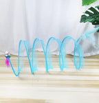 Katzen Spieltunnel mit Spiralform – Interaktives Jagdspielzeug -    Zorenza