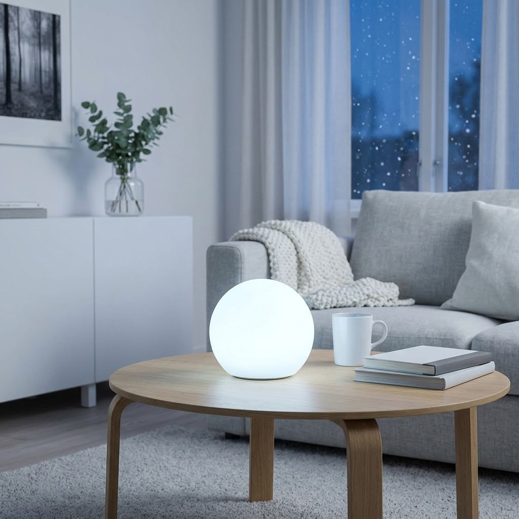 LED-Kugellampe mit Akku und Fernbedienung, 3 Lichtfarben, 15/20 cm -    Zorenza